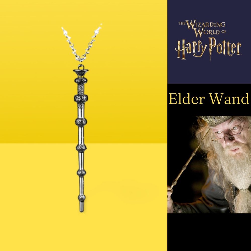 Harry potter Wand Necklace Dumbledore Elder Wand